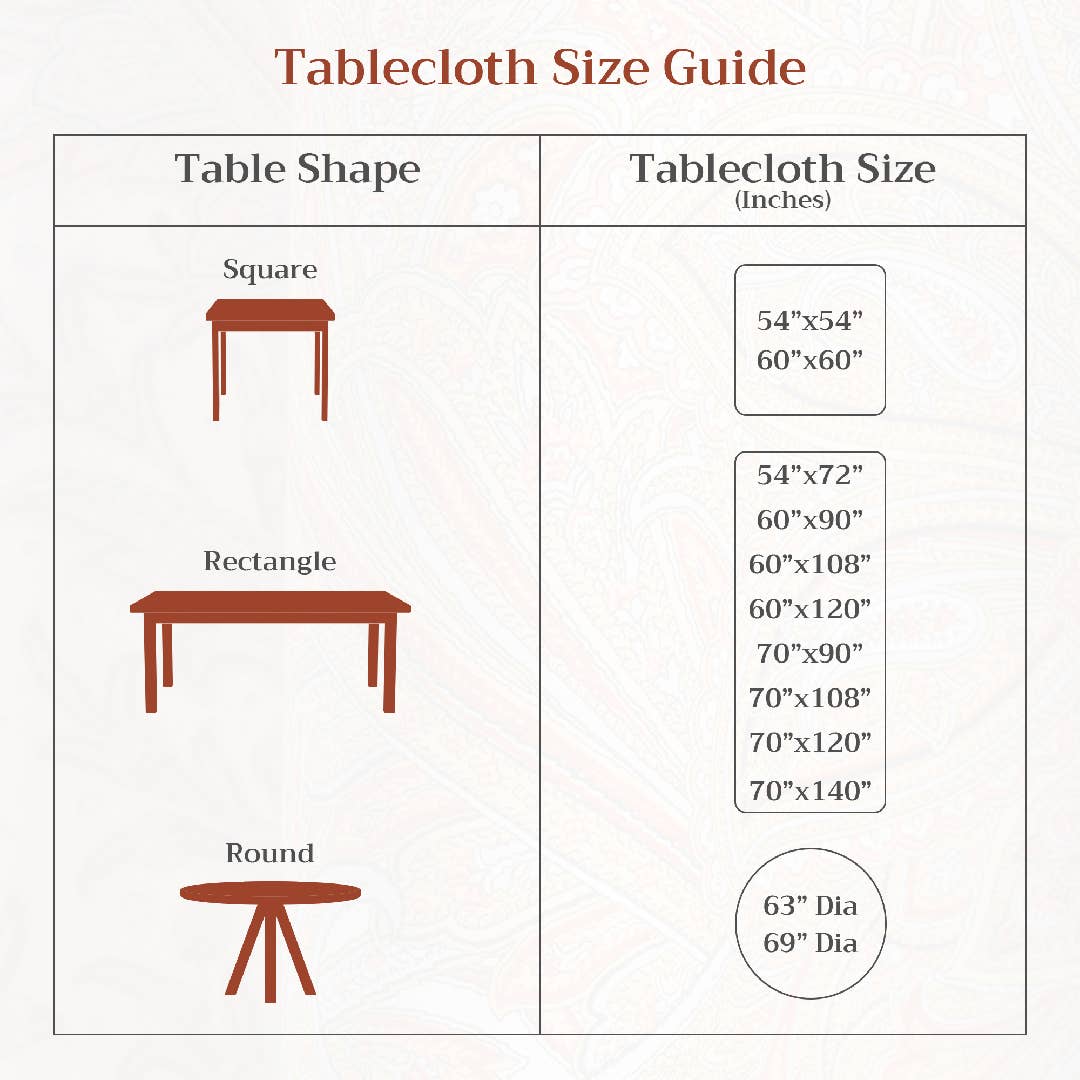 Maison d'Hermine - Design in Every Thread - Tablecloths 100% Cotton - 3 Shapes - Master Piece