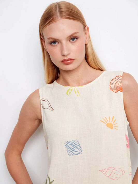 Seabottom Printed Sleeveless Top