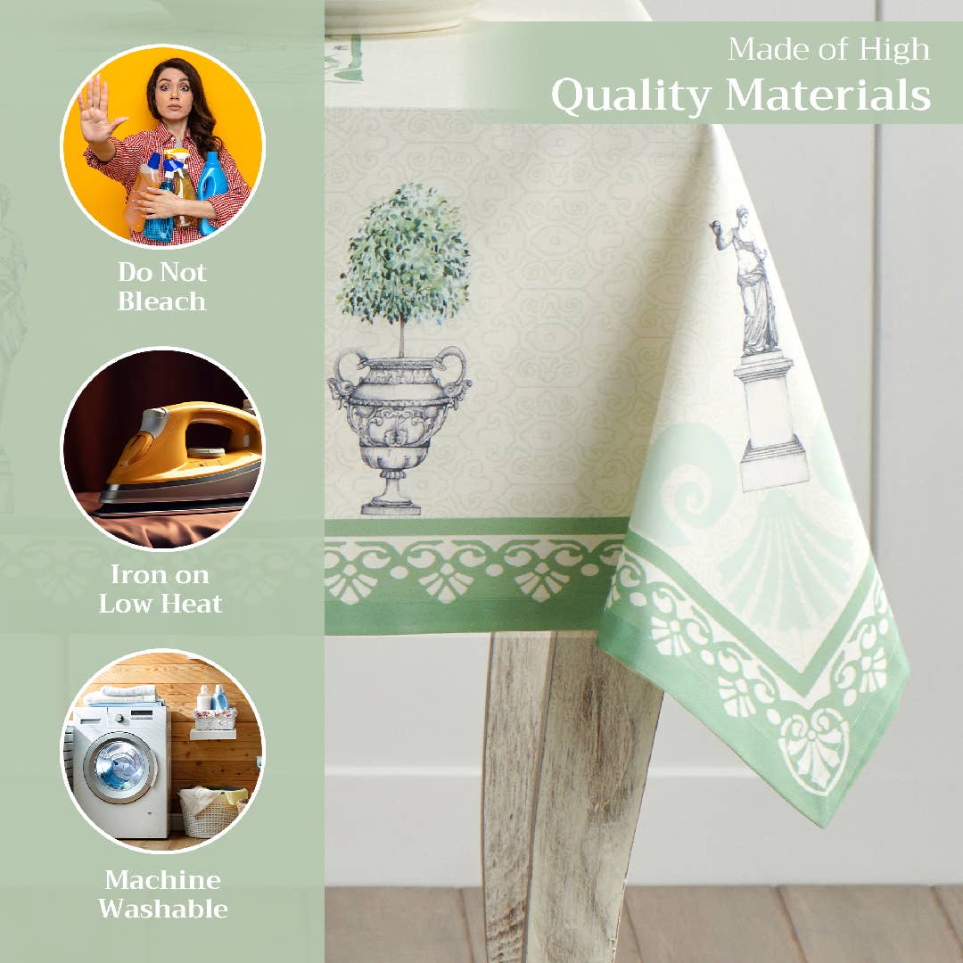Maison d'Hermine - Design in Every Thread - Tablecloths 100% Cotton - 3 Shapes - Jardin Du Roy