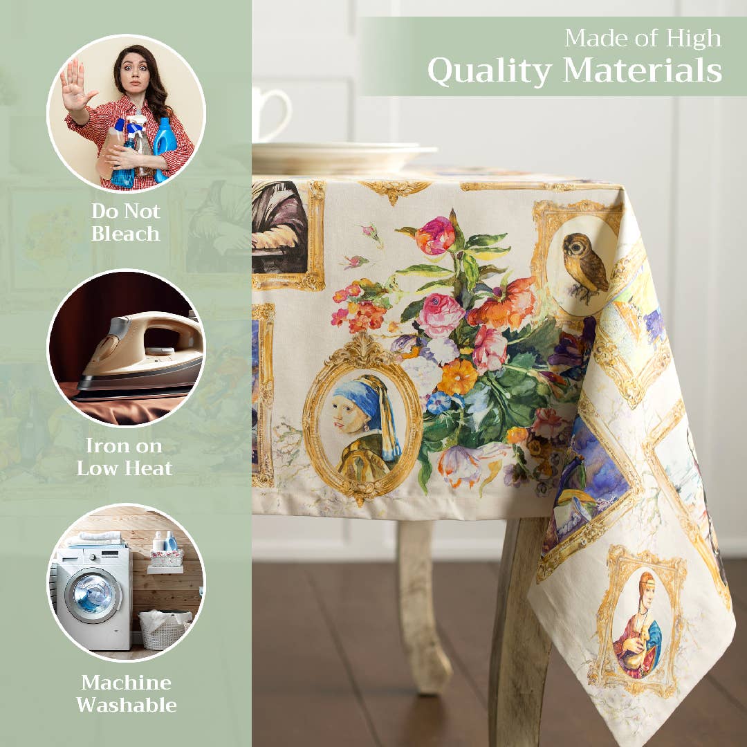 Maison d'Hermine - Design in Every Thread - Tablecloths 100% Cotton - 3 Shapes - Master Piece