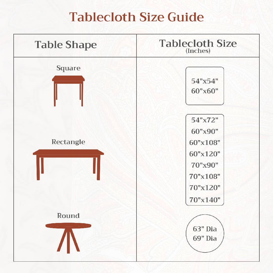 Maison d'Hermine - Design in Every Thread - Tablecloths 100% Cotton - 3 Shapes - Jardin Du Roy