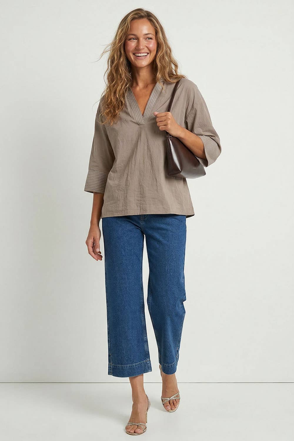 Costance Contrast Stich Blouse