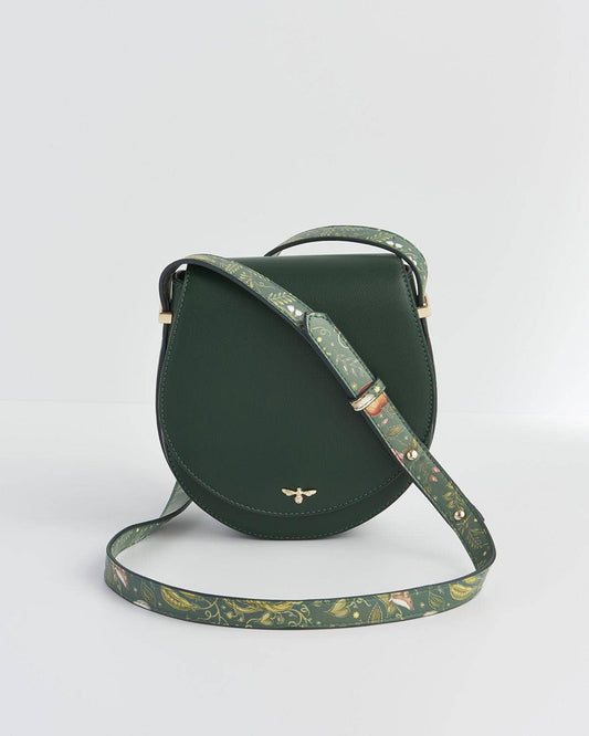 Fable England - Into the Woods Green Saddle Purse - UK, US & EU