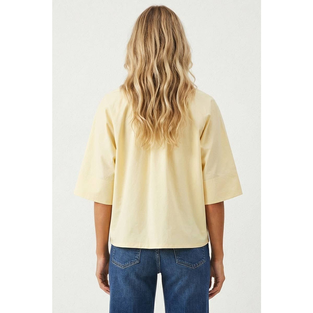 Butter Boxy Half Sleeve Button Up Shirt