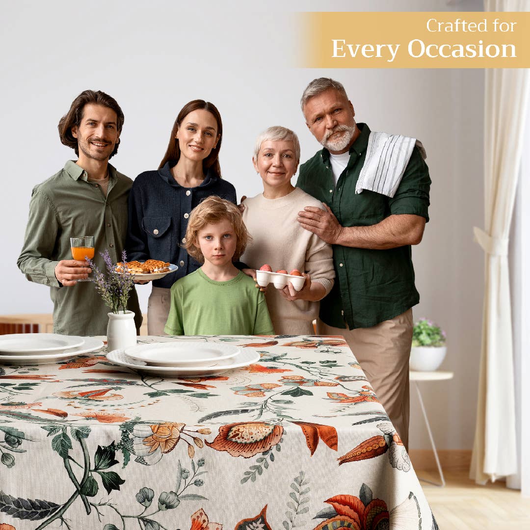 Maison d'Hermine - Design in Every Thread - Tablecloths 100% Cotton - 3 Shapes - Dalida Fall