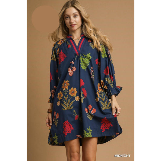 Floral Print Shift Dress