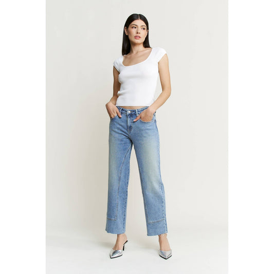 Mica Denim - MID RISE ANKLE STRAIGHT LEG