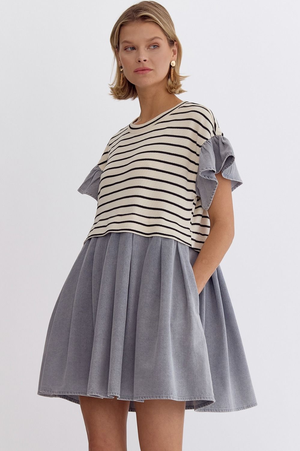 Hayden Denim Stripe Dress