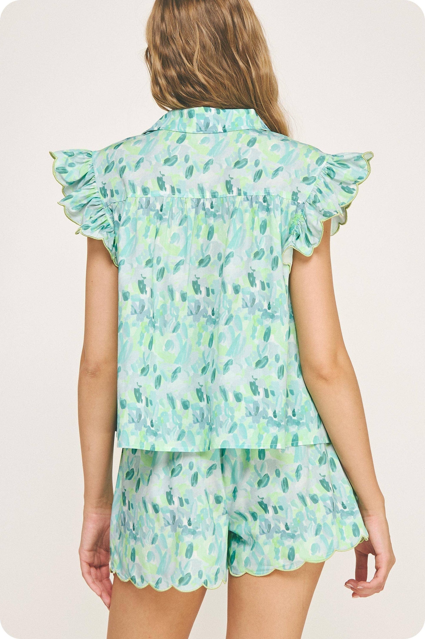 Haley Abstract Floral Blouse