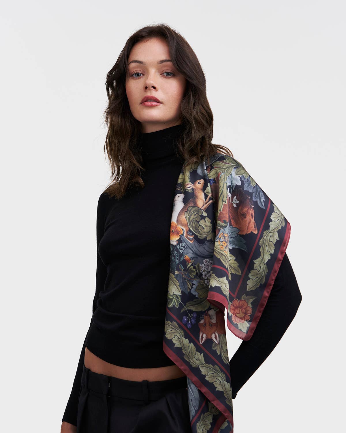 Fable England - Winter Solstice Tales Green Square Scarf