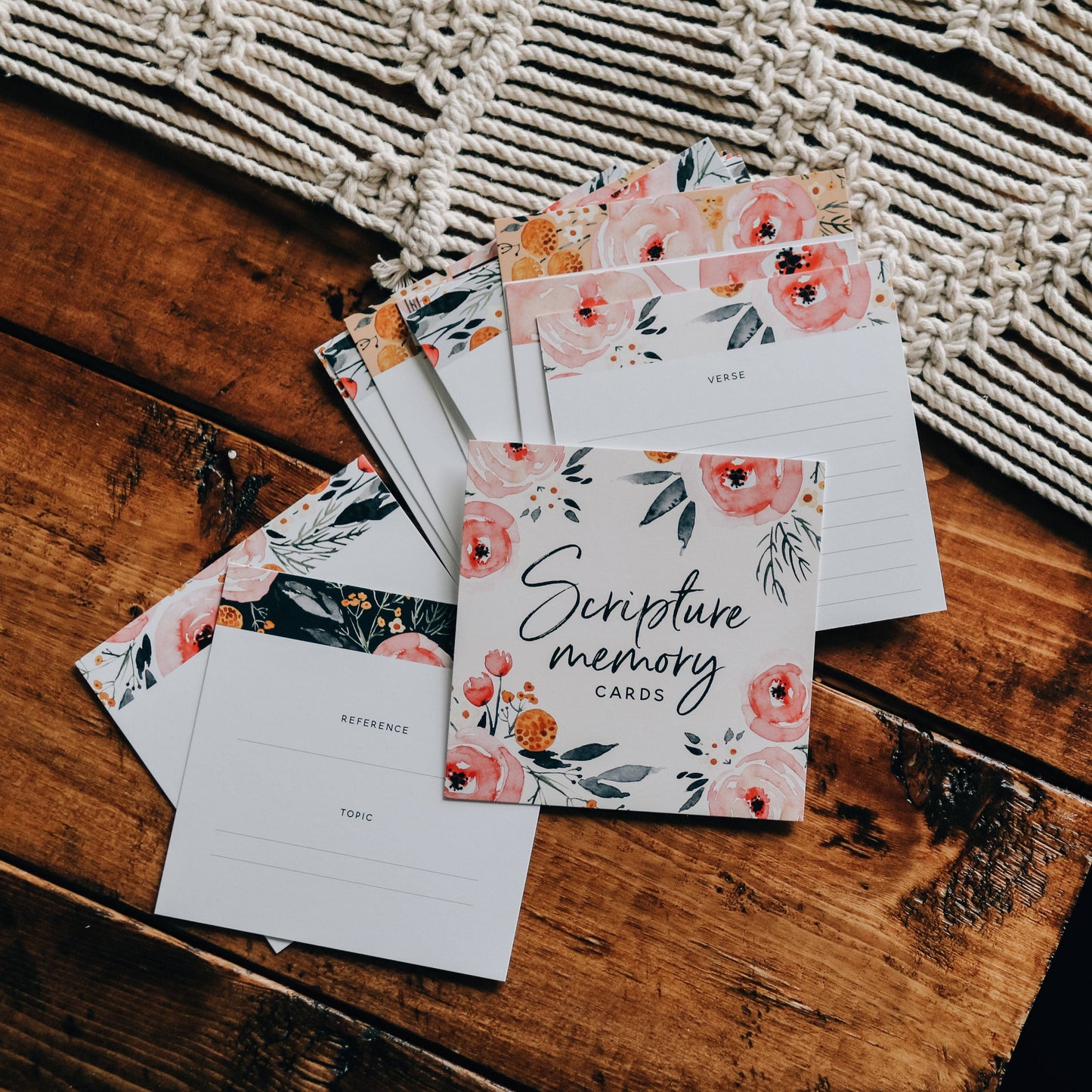 The Daily Grace Co - Floral Scripture Memory Cards
