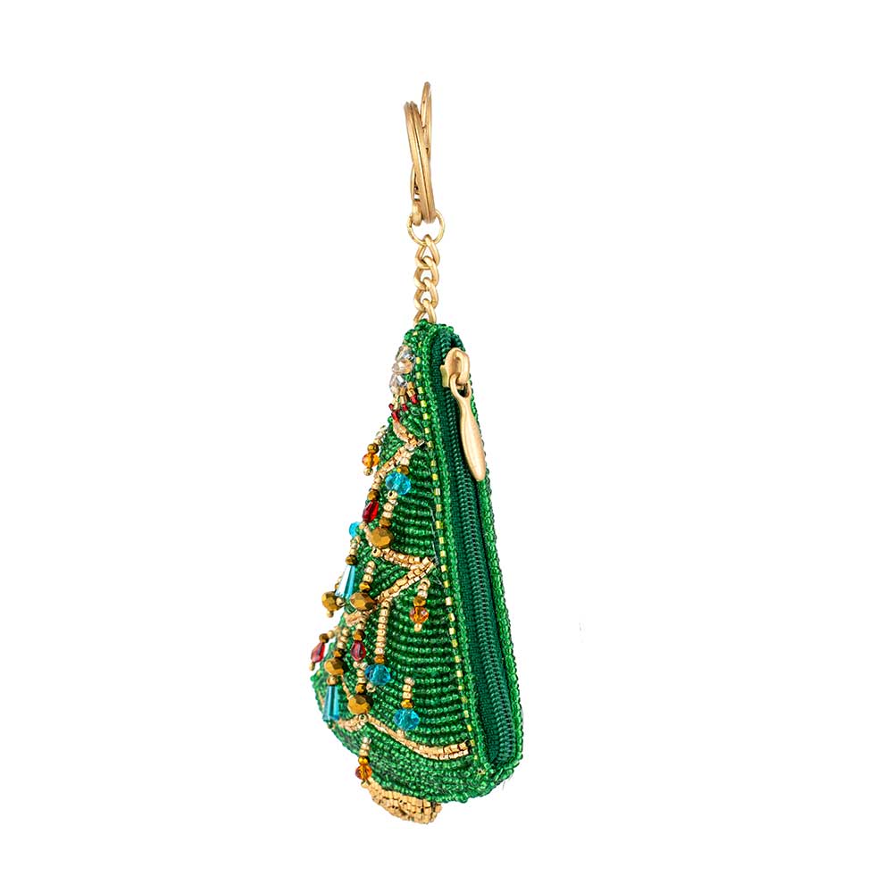 Mary Frances Accessories - Festive Fir Beaded Christmas Tree Coin Purse