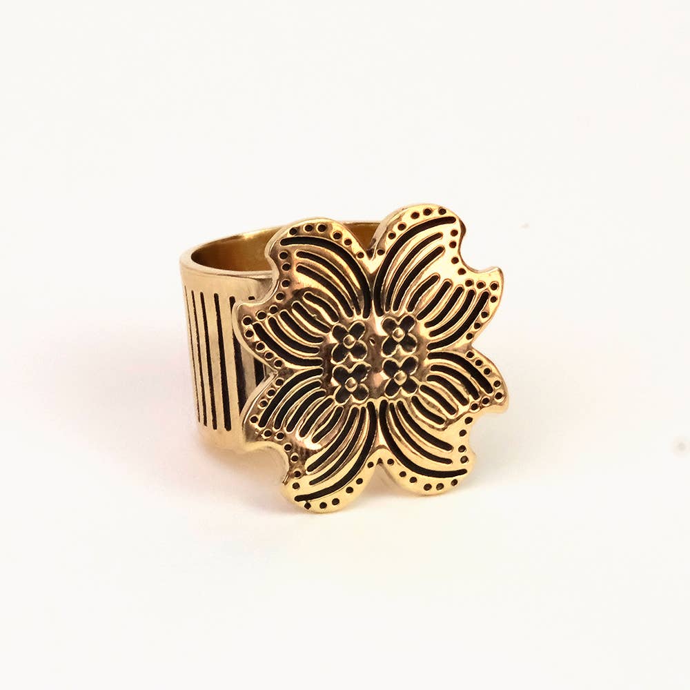 Handker Bandanas - Amy Brass Bandana Slide Ring