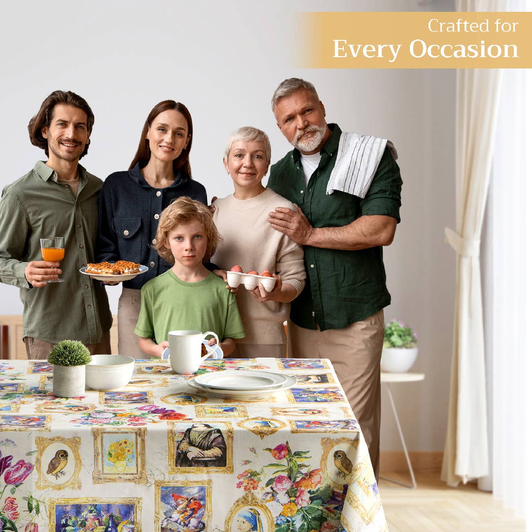 Maison d'Hermine - Design in Every Thread - Tablecloths 100% Cotton - 3 Shapes - Master Piece