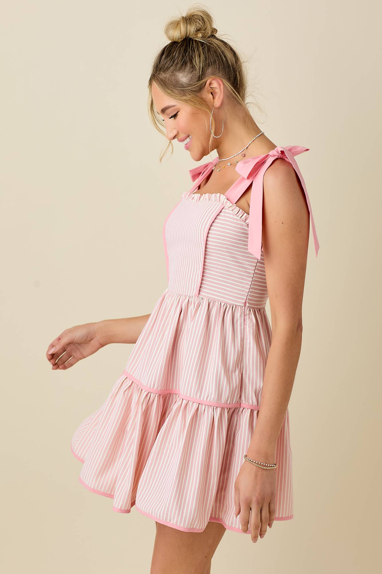 Blush & Bow Mini Dress