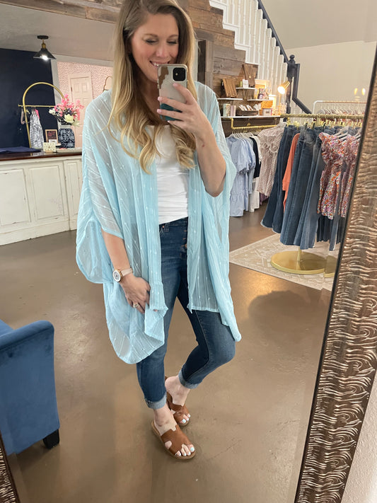 Blue Tencel Kimono