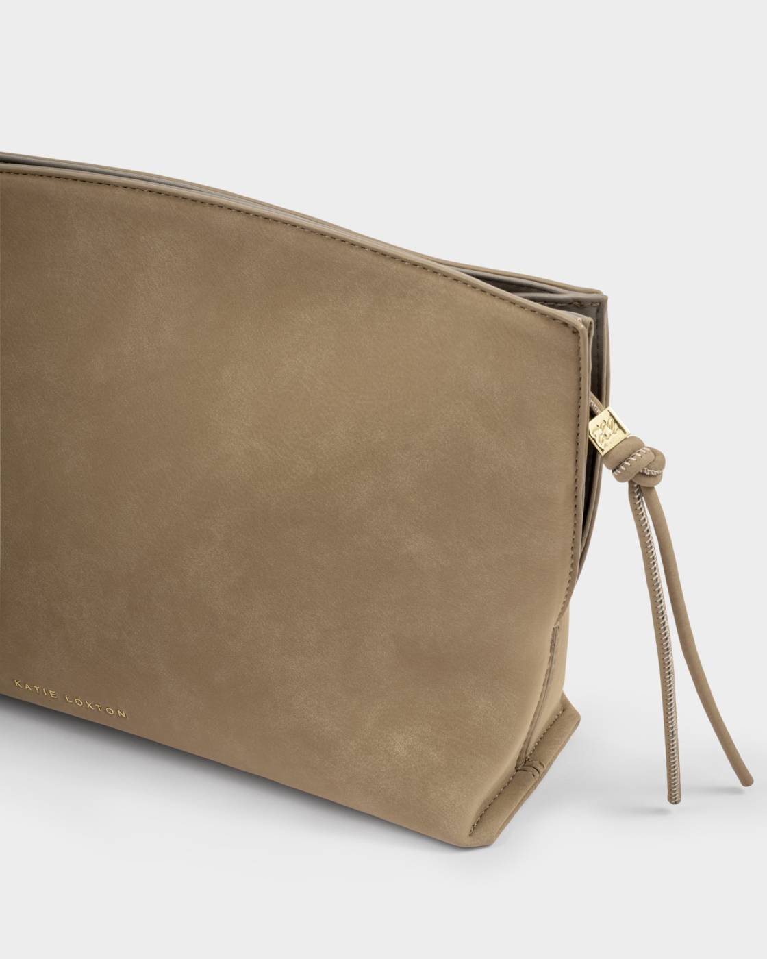 Freya Clutch - Taupe Suedette