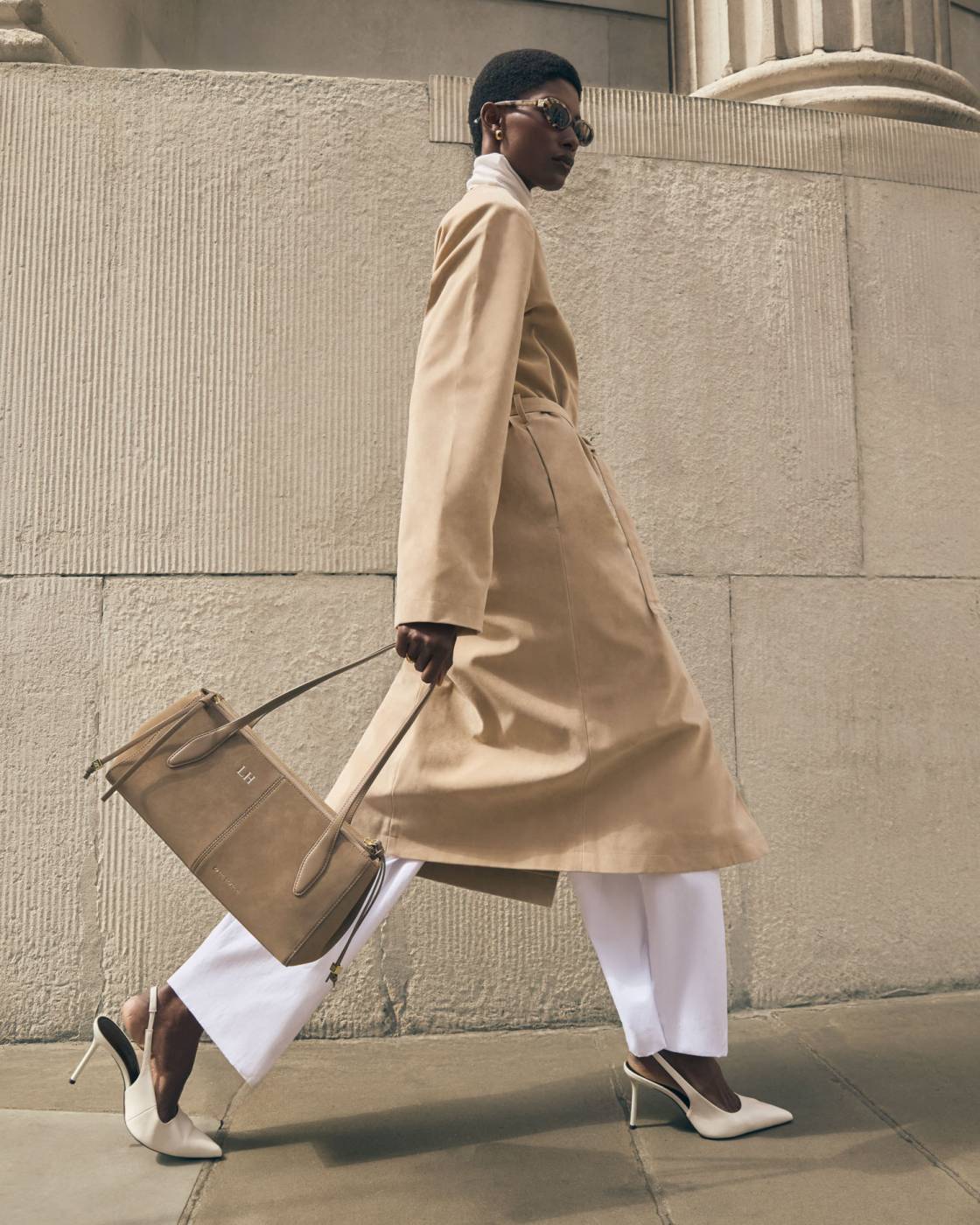 Hattie Shoulder Bag - Taupe Suedette/Taupe