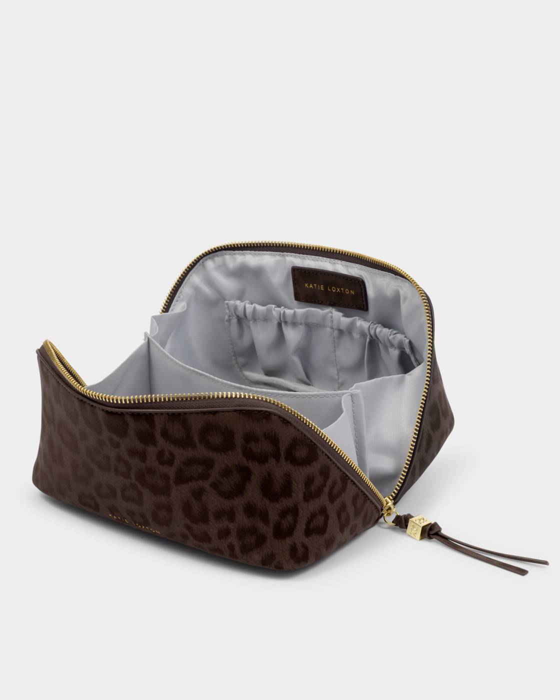 Soho Medium Make Up / Wash Bag - Chocolate Leopard