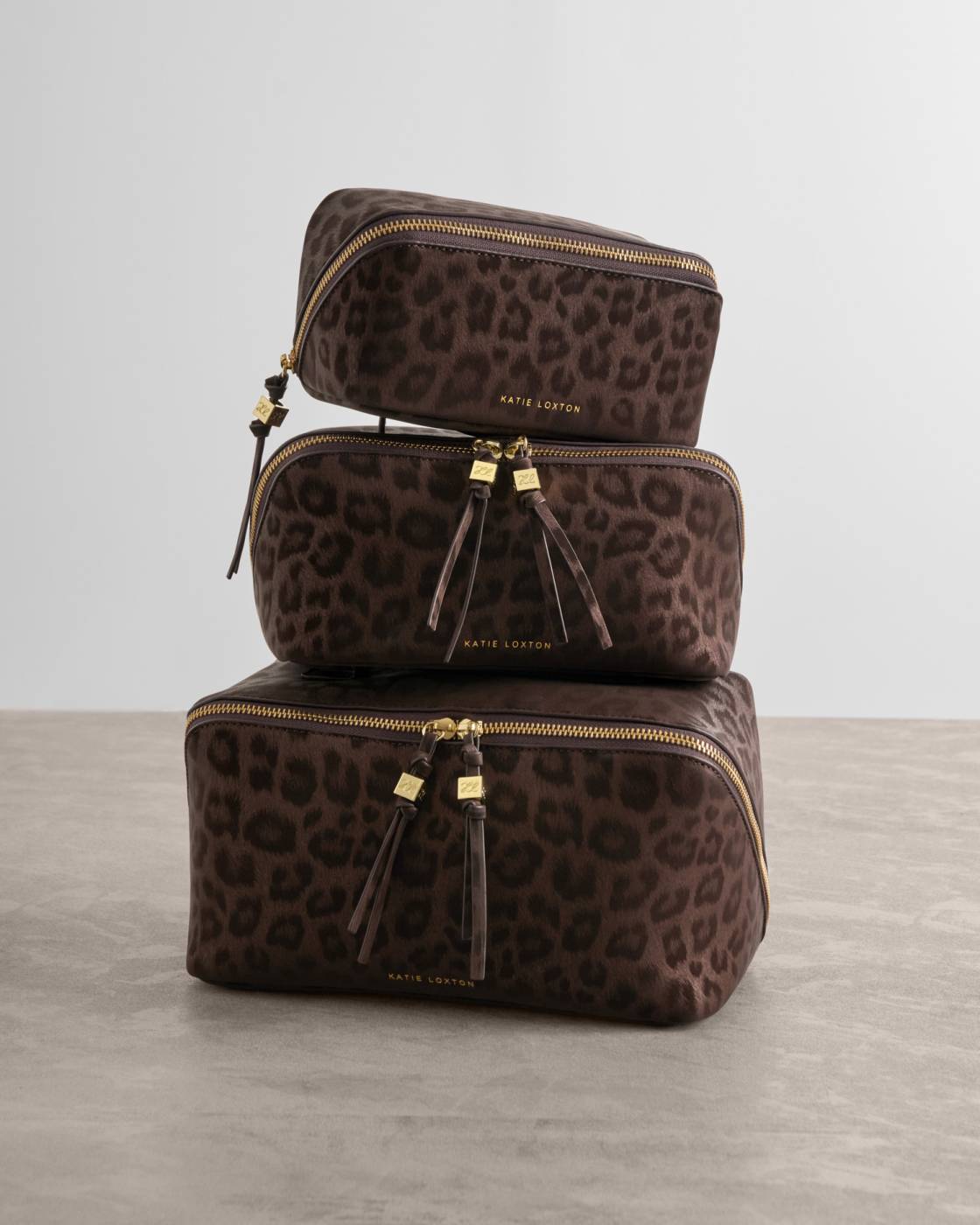 Soho Large Make Up / Wash Bag - Chocolate Leopard