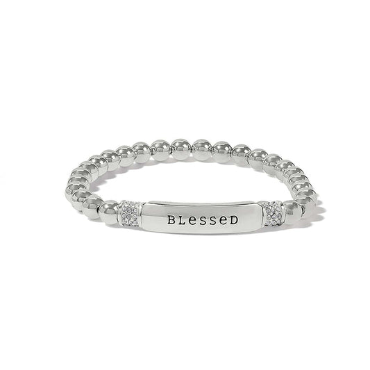 Meridian Petite Stretch Bracelet Blessed - Silver