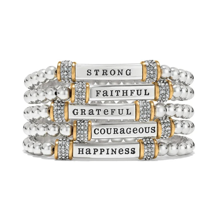 Meridian Petite Stretch Bracelet - Grateful