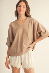 Dolman Sweater Top - Taupe