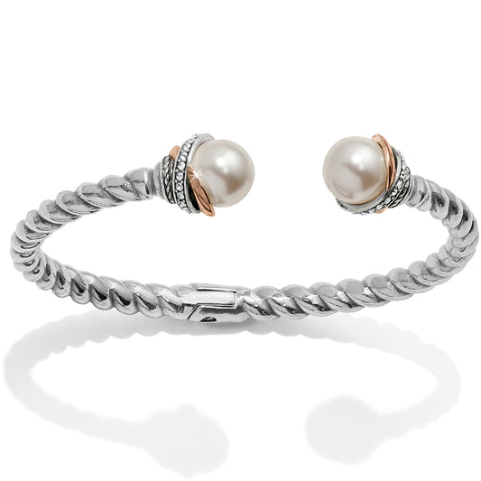 Neptune's Rings Pearl Open Hinged Bangle