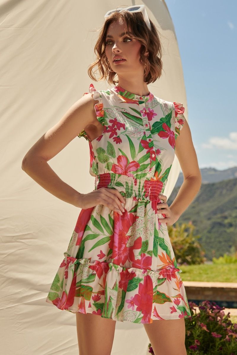 La Costa Tropics Mini Dress