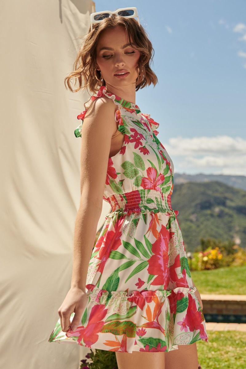 La Costa Tropics Mini Dress