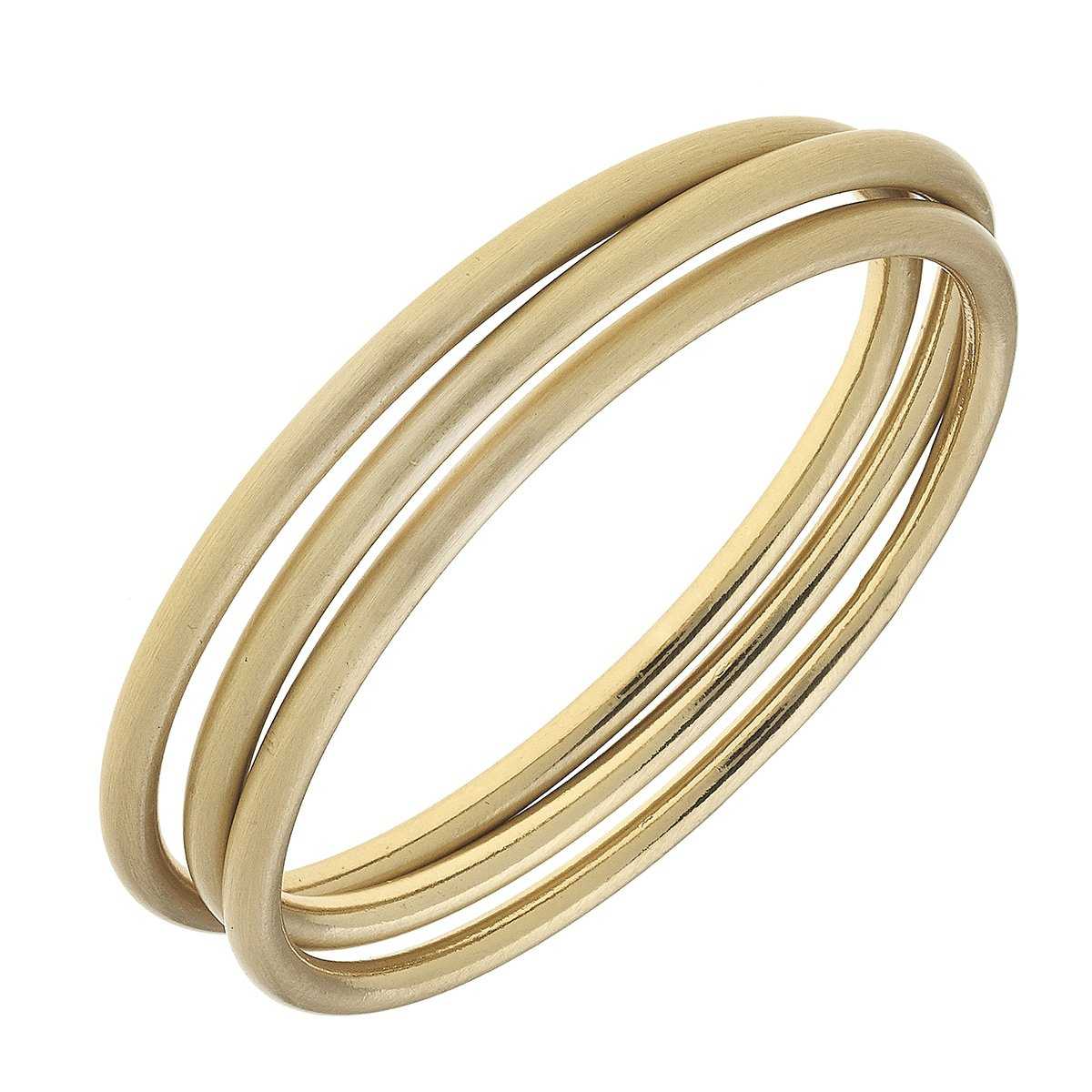 CANVAS Style - Isla Bangles in Satin Gold - Set of 3