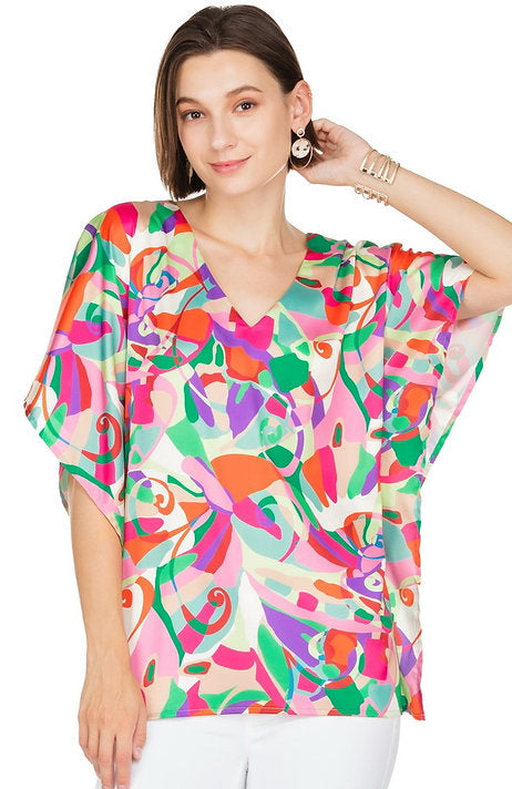 Abstract Swirl Poncho