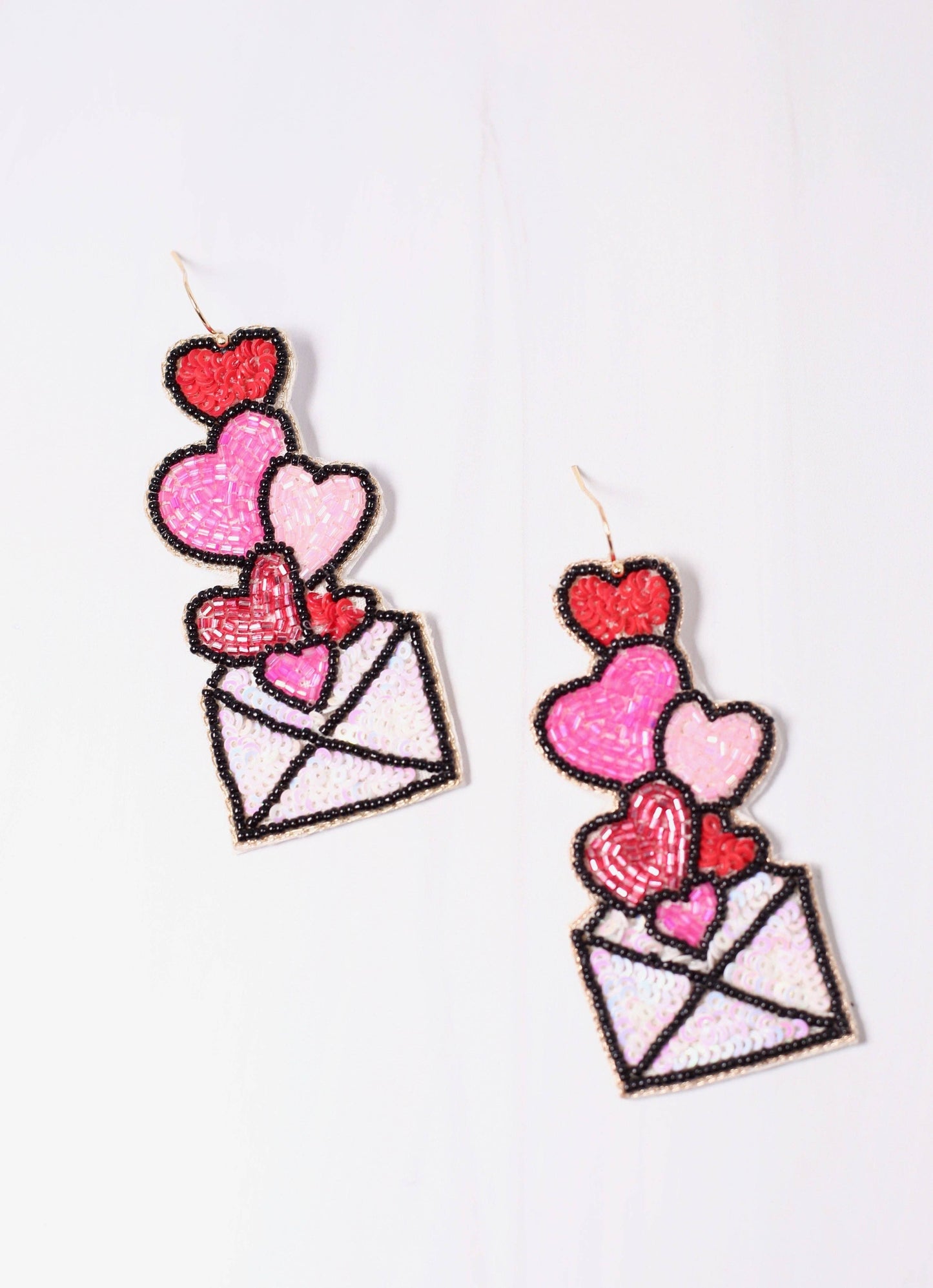 Caroline Hill - Love Notes Earring PINK MULTI