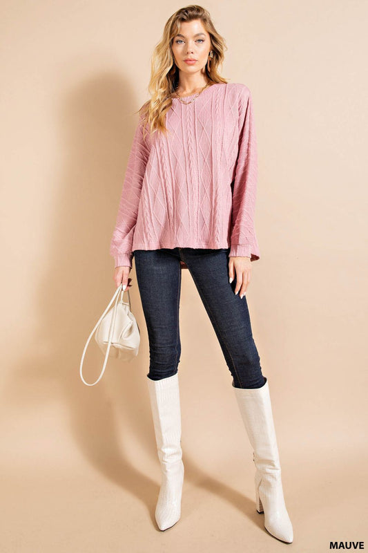 Cable Sweater Top